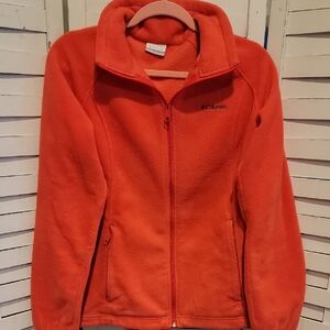 Columbia Peach Zip Up Fleece Jacket Size Large